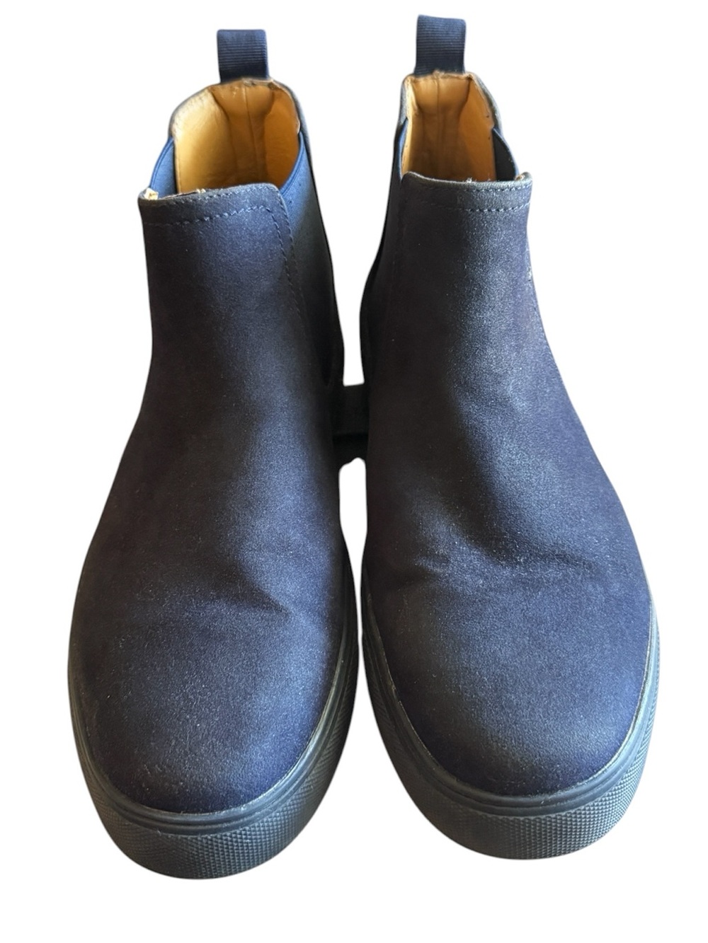 Jaxson Navy Suede Chelsea Sneaker Boots Men’s Size 8 Slip On Casual Ankle Shoes